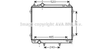 Радиатор, охлаждение двигателя AVA QUALITY COOLING HY2162