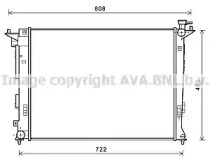 Радиатор, охлаждение двигателя AVA QUALITY COOLING HY2285