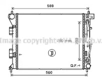 Радиатор, охлаждение двигателя AVA QUALITY COOLING HY2351