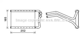 Теплообменник, отопление салона AVA QUALITY COOLING HY6437