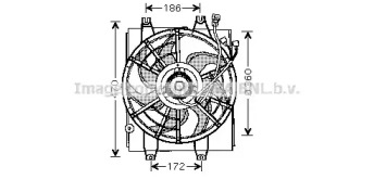 Вентилятор, охлаждение двигателя AVA QUALITY COOLING HY7510