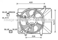 Вентилятор, охлаждение двигателя AVA QUALITY COOLING HY7548