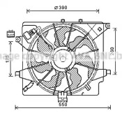 Вентилятор, охлаждение двигателя AVA QUALITY COOLING HY7563