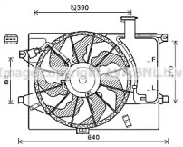 Вентилятор, охлаждение двигателя AVA QUALITY COOLING HY7567