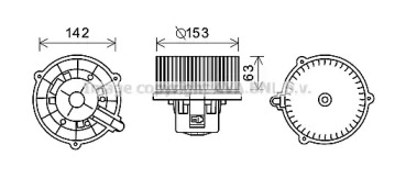 Электродвигатель, вентиляция салона AVA QUALITY COOLING HY8398