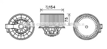 Электродвигатель, вентиляция салона AVA QUALITY COOLING HY8408