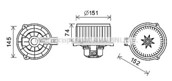 Электродвигатель, вентиляция салона AVA QUALITY COOLING HY8429