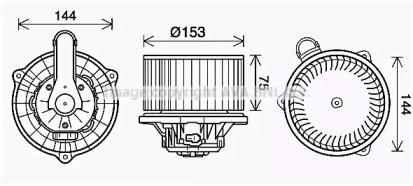 Электродвигатель, вентиляция салона AVA QUALITY COOLING HY8450