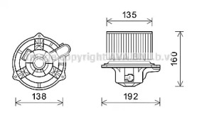 Электродвигатель, вентиляция салона AVA QUALITY COOLING HY8553