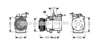 Компрессор AVA QUALITY COOLING HYAK123