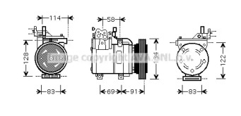 Компрессор AVA QUALITY COOLING HYK199