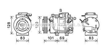 Компрессор, кондиционер AVA QUALITY COOLING HYK439