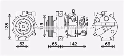 Компрессор, кондиционер AVA QUALITY COOLING HYK452