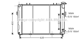 Радиатор, охлаждение двигателя AVA QUALITY COOLING JE2007