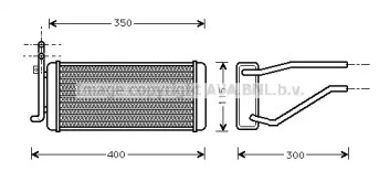 Теплообменник, отопление салона AVA QUALITY COOLING JR6005