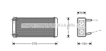 Теплообменник, отопление салона AVA QUALITY COOLING JR6006