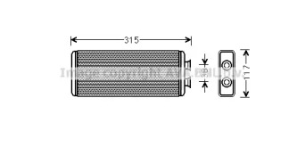 Теплообменник, отопление салона AVA QUALITY COOLING JR6055