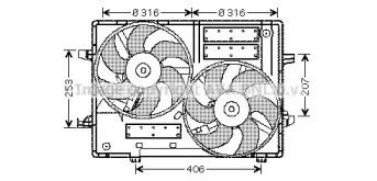 Вентилятор, охлаждение двигателя AVA QUALITY COOLING JR7501