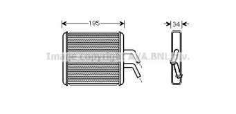 Теплообменник, отопление салона AVA QUALITY COOLING KA6044