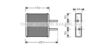 Теплообменник, отопление салона AVA QUALITY COOLING KA6046