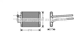 Теплообменник, отопление салона AVA QUALITY COOLING KA6095