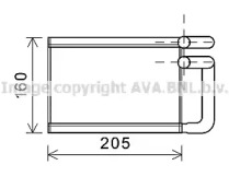 Теплообменник, отопление салона AVA QUALITY COOLING KA6197