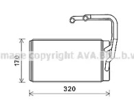 Теплообменник, отопление салона AVA QUALITY COOLING KA6263