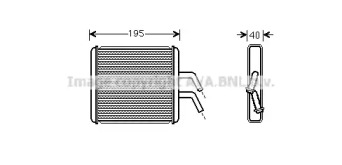 Теплообменник, отопление салона AVA QUALITY COOLING KA6265