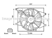 Вентилятор, охлаждение двигателя AVA QUALITY COOLING KA7524