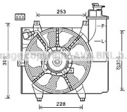 Вентилятор, охлаждение двигателя AVA QUALITY COOLING KA7528