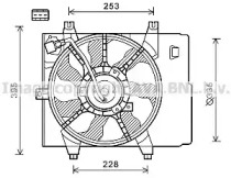 Вентилятор, охлаждение двигателя AVA QUALITY COOLING KA7534