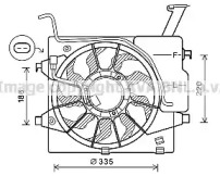 Вентилятор, охлаждение двигателя AVA QUALITY COOLING KA7536