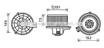 Электродвигатель, вентиляция салона AVA QUALITY COOLING KA8219