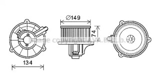 Электродвигатель, вентиляция салона AVA QUALITY COOLING KA8225