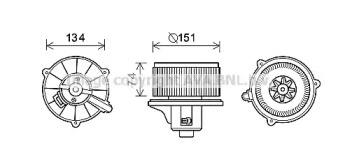 Электродвигатель, вентиляция салона AVA QUALITY COOLING KA8227