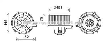 Электродвигатель, вентиляция салона AVA QUALITY COOLING KA8235