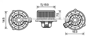 Электродвигатель, вентиляция салона AVA QUALITY COOLING KA8243