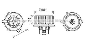 Электродвигатель, вентиляция салона AVA QUALITY COOLING KA8247