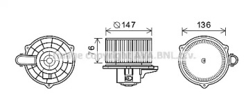 Электродвигатель, вентиляция салона AVA QUALITY COOLING KA8248