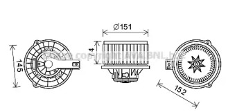 Электродвигатель, вентиляция салона AVA QUALITY COOLING KA8253