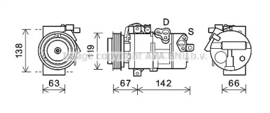 Компрессор, кондиционер AVA QUALITY COOLING KAK216