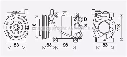 Компрессор, кондиционер AVA QUALITY COOLING KAK282