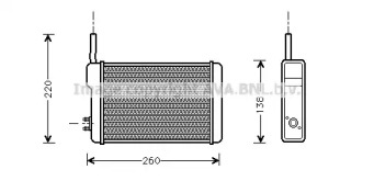 Теплообменник, отопление салона AVA QUALITY COOLING LA6013