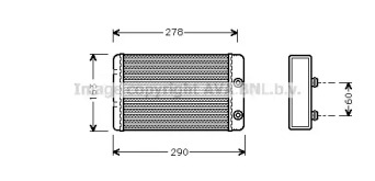 Теплообменник, отопление салона AVA QUALITY COOLING LC6031