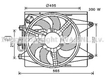 Вентилятор, охлаждение двигателя AVA QUALITY COOLING LC7501