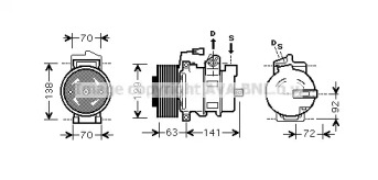 Компрессор, кондиционер AVA QUALITY COOLING MEAK239