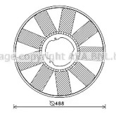 Крыльчатка вентилятора, охлаждение двигателя AVA QUALITY COOLING MEC276