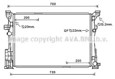 Радиатор, охлаждение двигателя AVA QUALITY COOLING MS2653