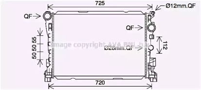 Радиатор, охлаждение двигателя AVA QUALITY COOLING MS2691