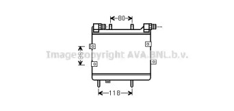 масляный радиатор, двигательное масло AVA QUALITY COOLING MS3534